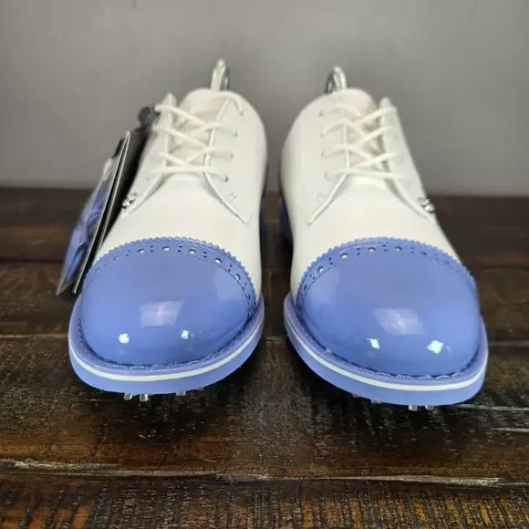NEW G/Fore Gfore G4 Fore Gallivanter Womens Size 6.5 Golf Shoes White Blue - Picture 3 of 12